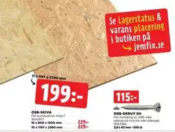Jem&Fix OSB-SKIVA erbjuda