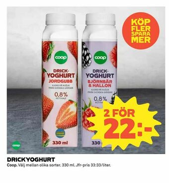 Coop Konsum Drickyoghurt erbjuda