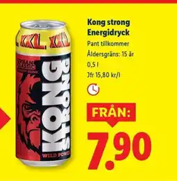 Lidl Kong strong Energidryck erbjuda