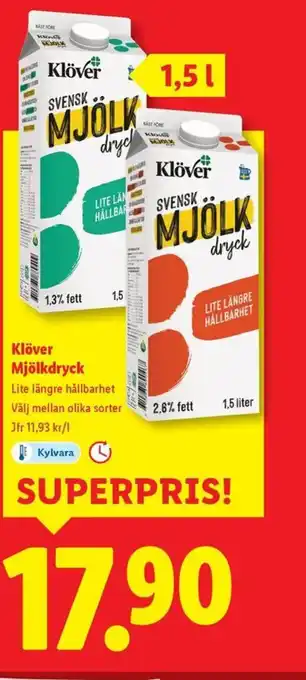 Klöver Mjölkdryck