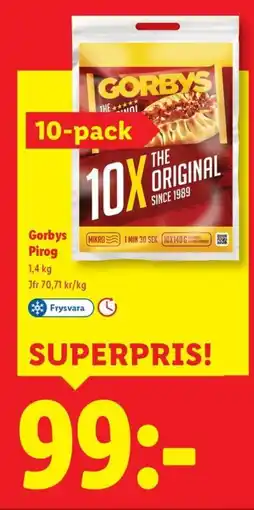 Lidl Gorbys Pirog erbjuda