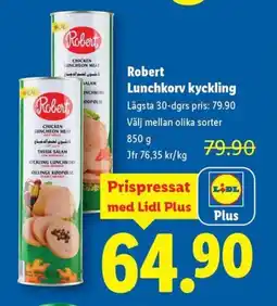 Lidl Robert Lunchkorv kyckling erbjuda