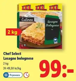 Lidl Chef Select Lasagne Bolognese erbjuda