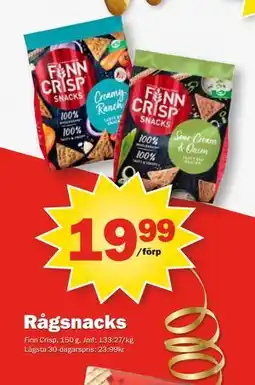 Pekås Rågsnacks erbjuda