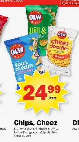 Pekås Chips, Cheez erbjuda