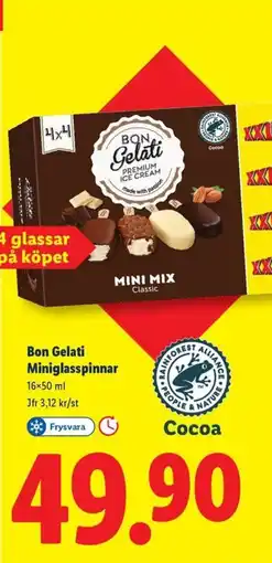 Lidl Bon Gelati Miniglasspinnar erbjuda