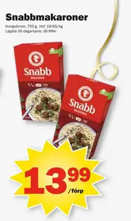 Pekås Snabbmakaroner erbjuda