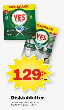 Pekås Disktabletter erbjuda