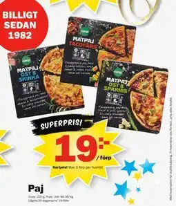 Pekås Paj, Medlemspris erbjuda