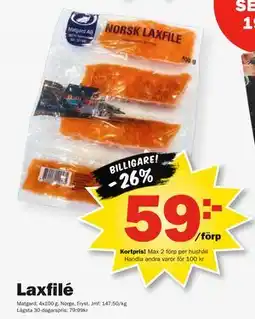 Pekås Laxfilé, Medlemspris erbjuda