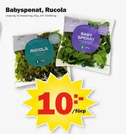 Pekås Babyspenat, Rucola erbjuda