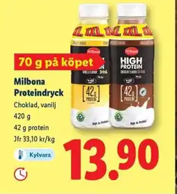 Lidl Milbona Proteindryck erbjuda