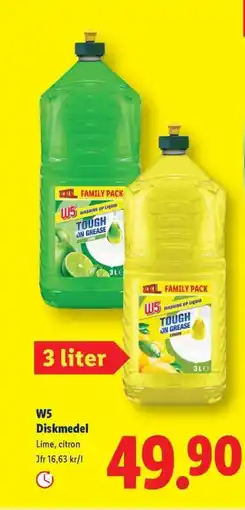 Lidl W5 Diskmedel erbjuda