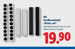 Lidl W5 Kardborreband/ -fästen, set erbjuda