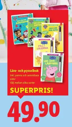 Lidl Läro- och pysselbok erbjuda