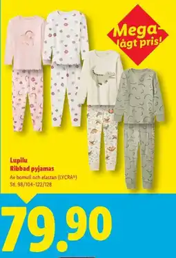 Lidl Lupilu Ribbad pyjamas erbjuda