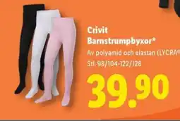 Lidl Crivit Barnstrumpbyxor erbjuda
