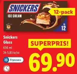 Lidl Snickers Glass erbjuda