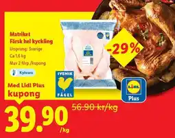Lidl Matriket Färsk hel kyckling erbjuda