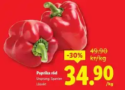 Lidl Paprika röd erbjuda