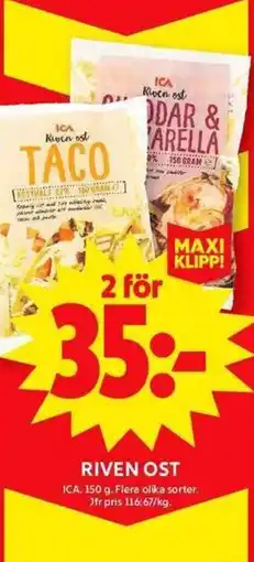 ICA Maxi ICA Riven ost erbjuda