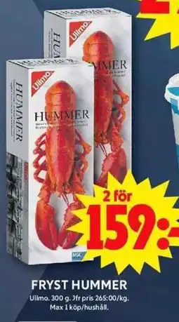 ICA Maxi ULLMO Fryst hummer erbjuda