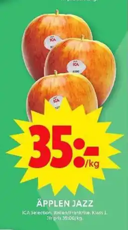 ICA Maxi ICA Äpplen jazz erbjuda