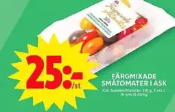 ICA Maxi ICA Färgmixade småtomater i ask erbjuda