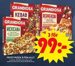 ICA Maxi GRANDIOSA Fryst pizza x-tra allt erbjuda