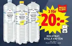 ICA Maxi ICA Kolsyrat, stilla vatten erbjuda