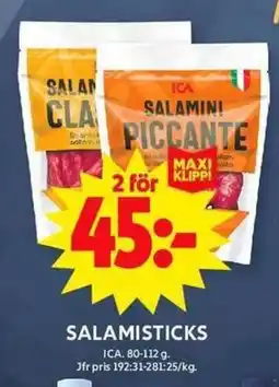 ICA Maxi ICA Salamisticks erbjuda