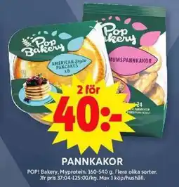 ICA Maxi POP BAKERY Pannkakor erbjuda