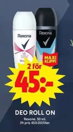 ICA Maxi REXONA Deo roll on erbjuda