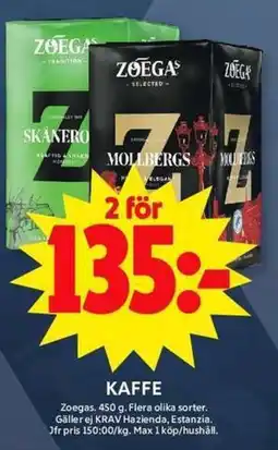 ICA Maxi ZOEGAS Kaffe erbjuda