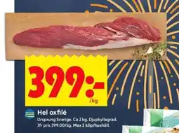 ICA Kvantum Hel oxfilé erbjuda