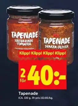ICA Kvantum ICA Tapenade erbjuda