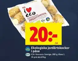 ICA Kvantum ICA Ekologiska jordärtskockor i påse erbjuda
