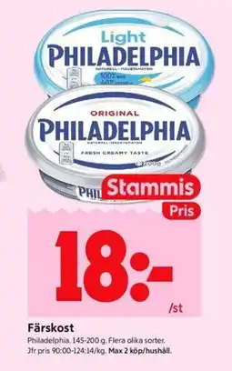 ICA Kvantum PHILADELPHIA Färskost erbjuda