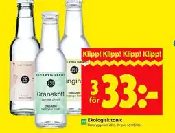 ICA Kvantum EKOBRYGGERIET Ekologisk tonic erbjuda