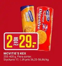 ÖoB MCVITIE'S Kex erbjuda
