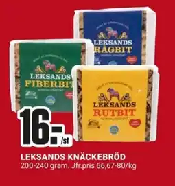 ÖoB LEKSANDS Knäckebröd erbjuda