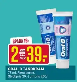 ÖoB ORAL-B Tandkräm erbjuda