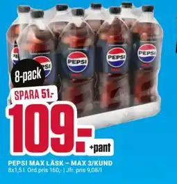 ÖoB PEPSI Max läsk erbjuda