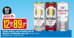 ÖoB Norrlands ljus alkoholfri öl briska jordgubb, hallon erbjuda