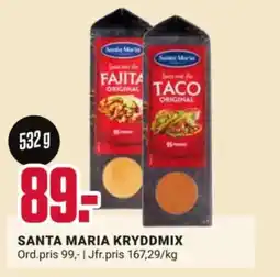 ÖoB SANTA MARIA Kryddmix erbjuda