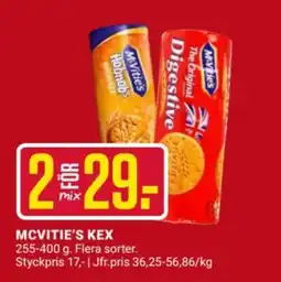 ÖoB MCVITIE'S Kex erbjuda