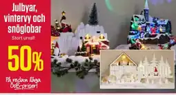 ÖoB Julbyar, vintervy och snöglobar erbjuda