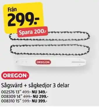 Jula Sågsvärd + sågkedjor 3 delar erbjuda