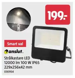 Jula Strålkastare LED 12000 Im 100 W IP65 229x256x42 mm erbjuda
