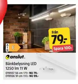 Jula Bänkbelysning LED 1250 Im 11 W erbjuda